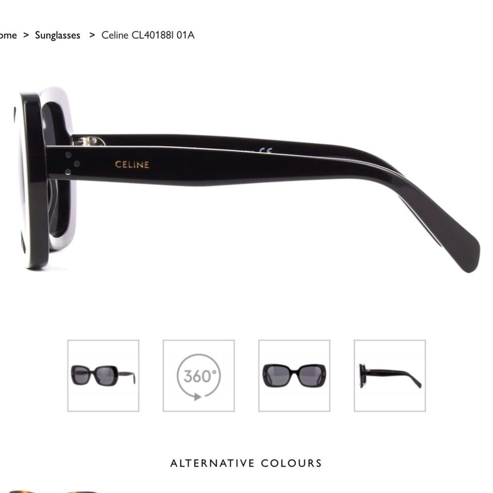 Celine Black Rectangular Square Large Monochrome … - image 9